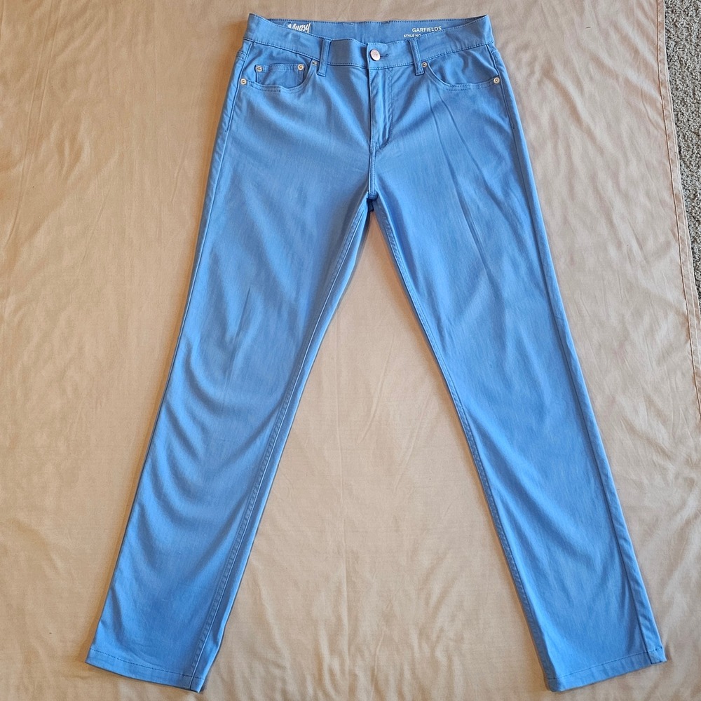 Mugsy Jeans Garfields Light Blue Slim Straight Chinos Mens 32x32 K5PNPW-32X32